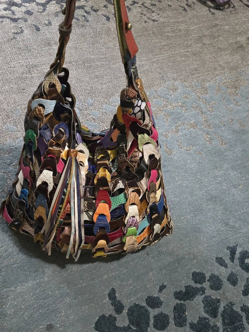 Jesslyn Blade Multicolor Patchwork Leather Hobo Bag